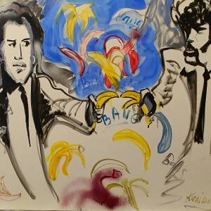 Bang bang à la BANKSY (Oil, 120x100cm)